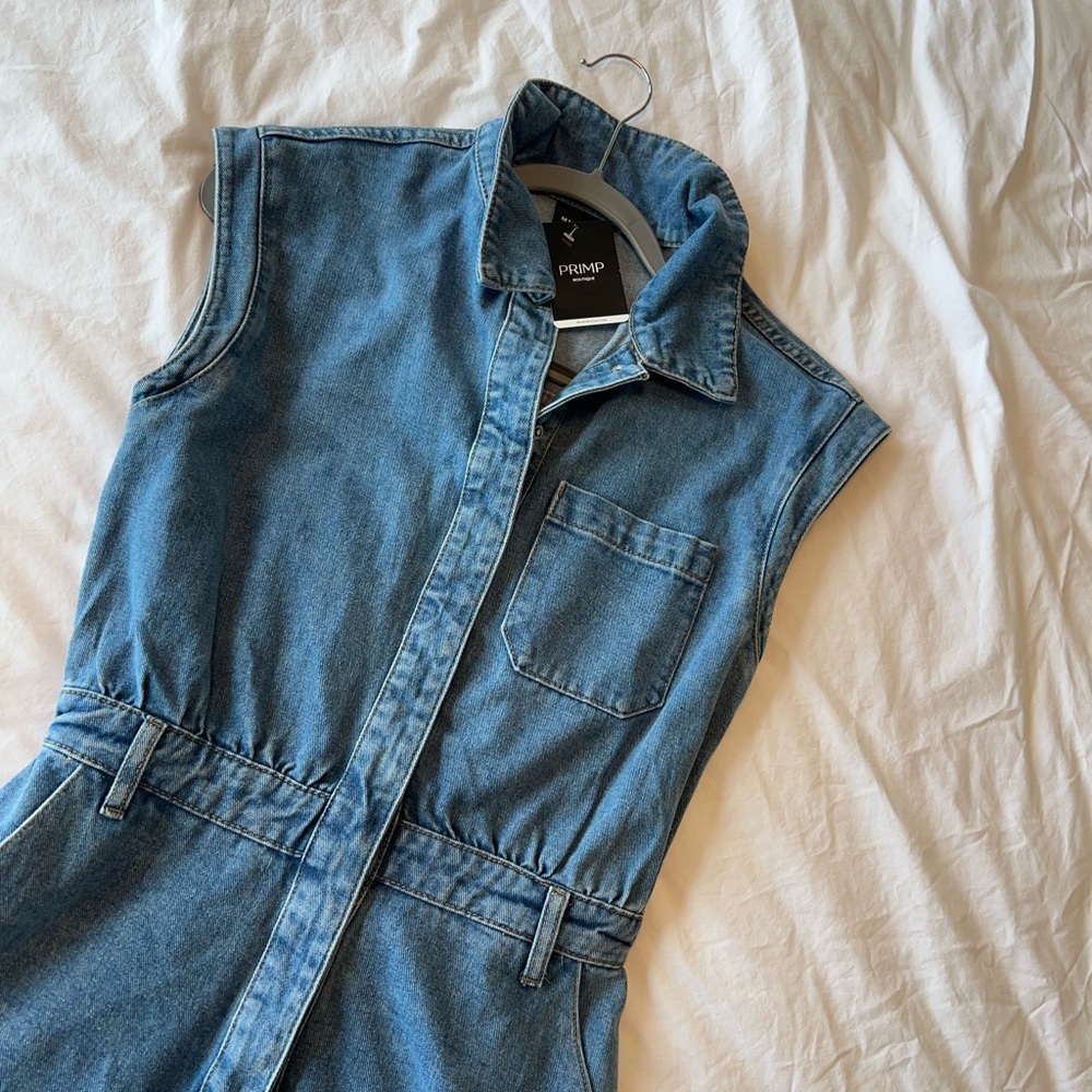 NEW Miou muse denim romper
